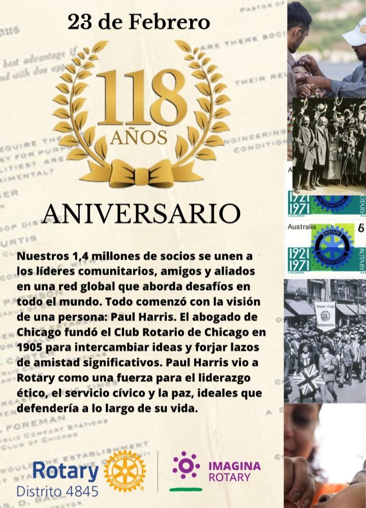 El Rotary Club Internacional cumplió 118 años de servicio | Stop en línea